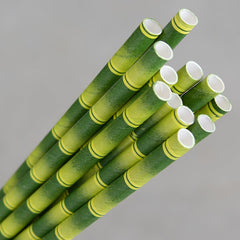 Eco-Straw Regular Paper Straw 6mm Bamboo Print 2500pcs