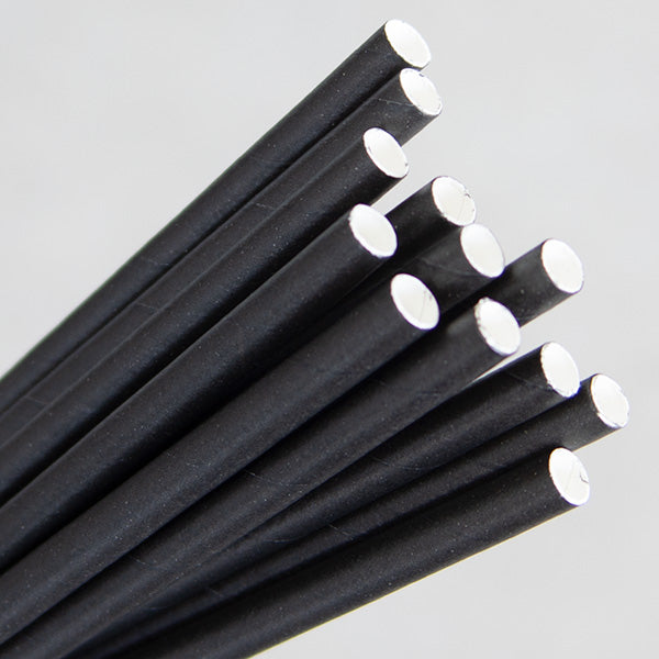 Eco-Straw Regular Paper Straw 6mm Plain Black 2500pcs