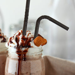 Eco-Straw Flexi Regular Paper Straw 6mm Plain Black 2500pcs