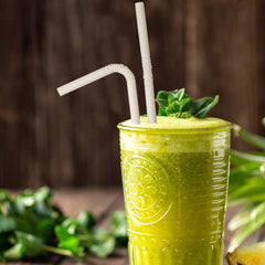 Eco-Straw Flexi Regular Paper Straw 6mm Plain White 2500pcs