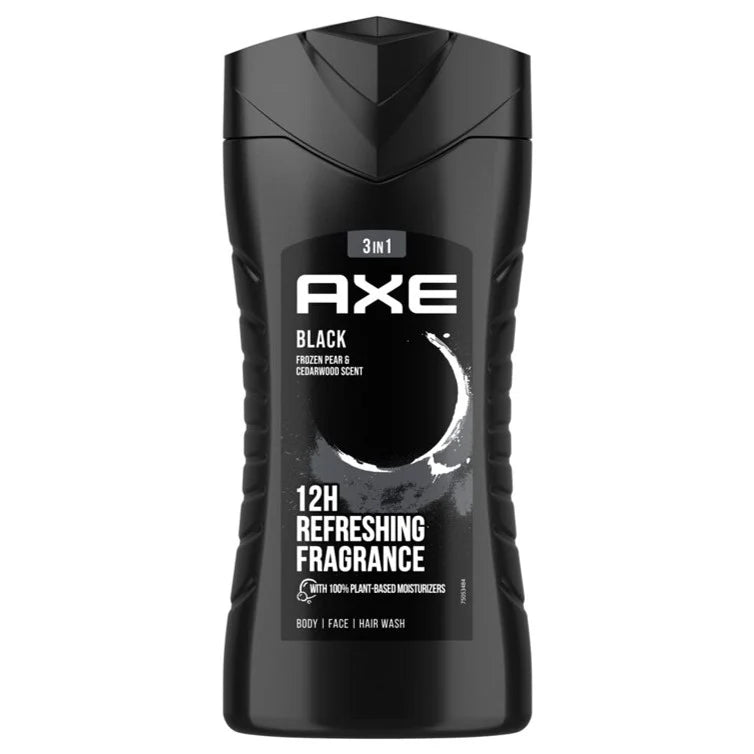 Axe - Black - 3in1 Body Face Hair Wash 12H Refreshing Fragnance - 250ml