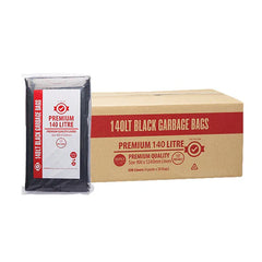 Bundle Premium Garbage Bag Black Bin Liner 140L 4x50pcs