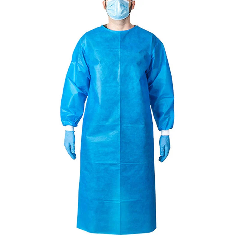 ProSafe - Blue CPE Thumb Loop Splash Gown 25Pcs