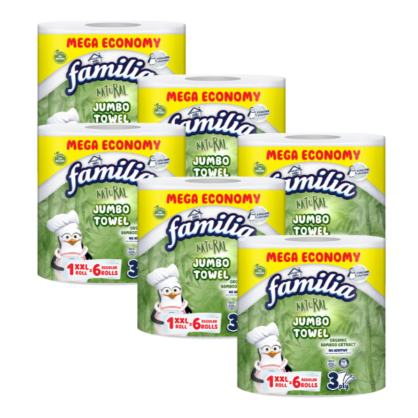 Familia Plus Embossed Perforated 3 Ply Jumbo Kitchen Towel
