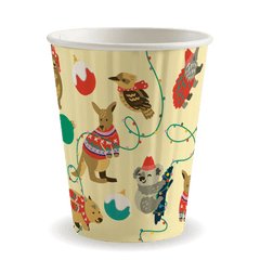 Biopak Christmas Series 90mm Double Wall Paper Cup 12oz 1000pcs
