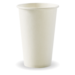 Biopak White Single Wall BioCup 350ml 12oz 1000pcs