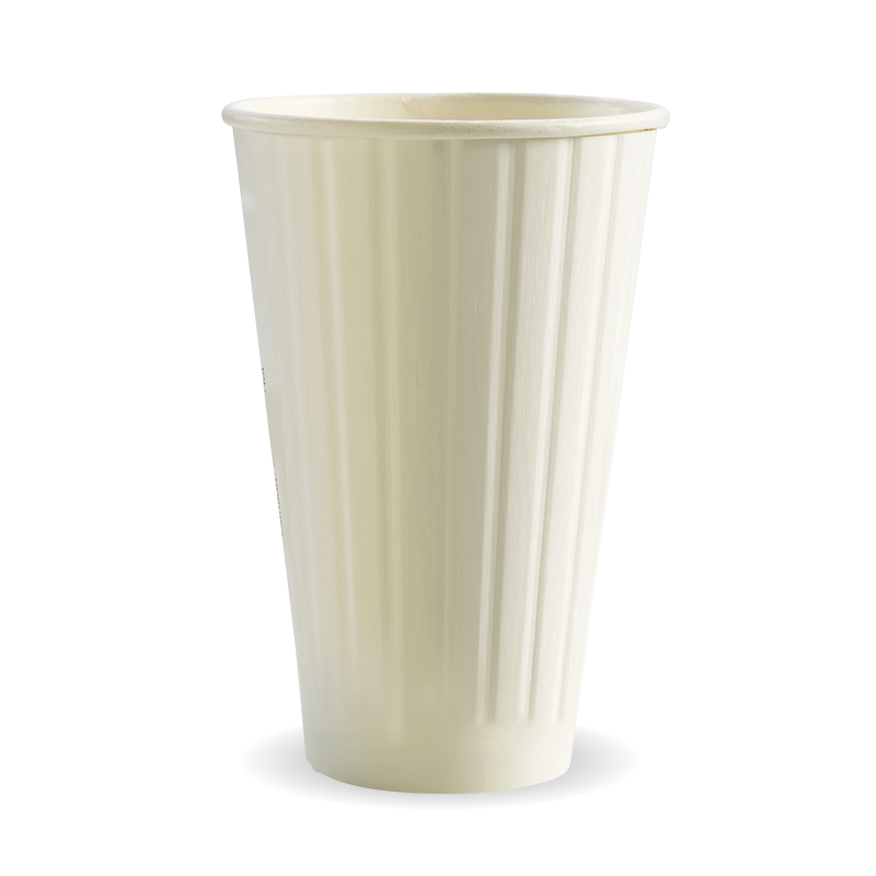 Biopak White Double Wall BioCup 460ml 16oz (90mm)