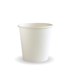Biopak White Single Wall BioCup 120ml 4oz 2000pcs