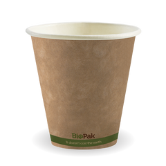 Biopak Kraft Green Stripe Single Wall BioCup 8oz (90mm) 1000pcs