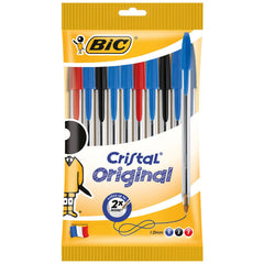 BIC Cristal Original Ballpoint Pens Assorted 10 Pack