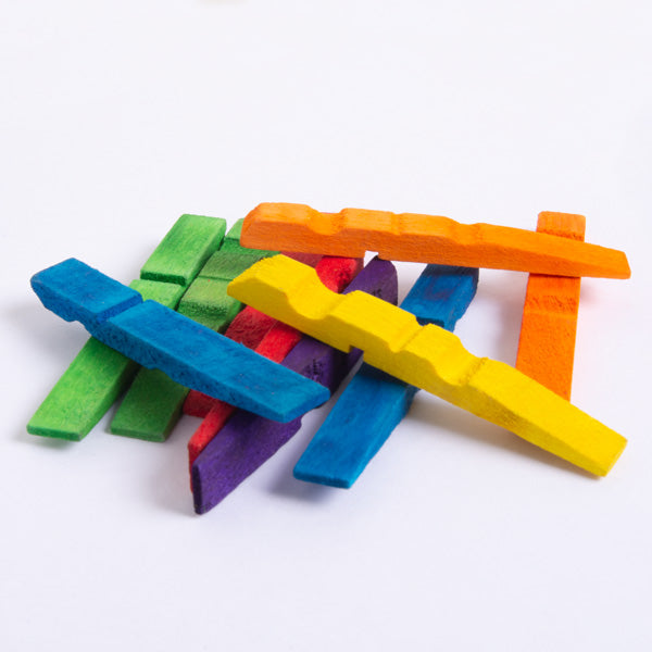 Bonza Mix Colours Half Peg Wooden 73mm 5000pcs