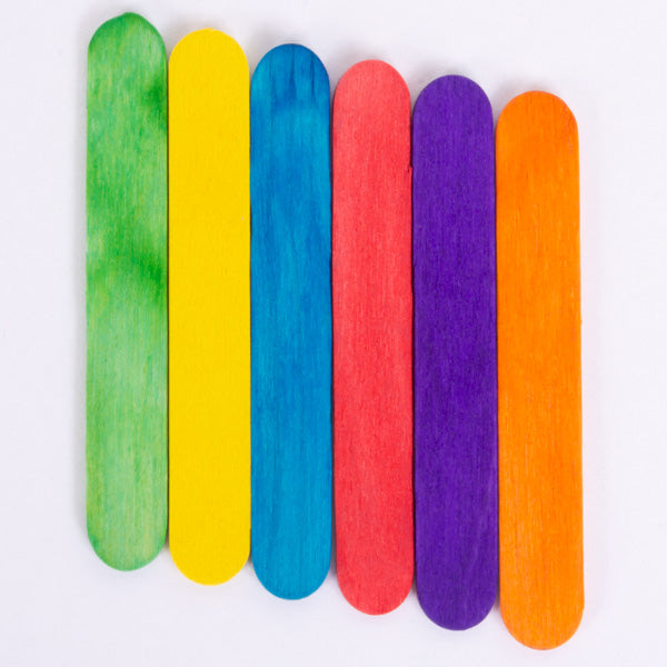 Bonza Paddle Pop Stick Wooden Mix Colour 66mm 10000pcs