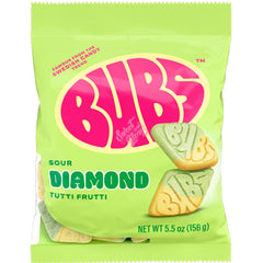 BUBS Sour Diamond Tutti Frutti Bag 156g * 8 Pack