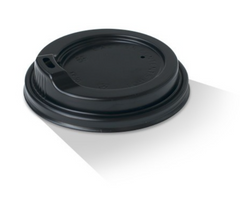 Black 4oz Coffee Cup Lids 50pc