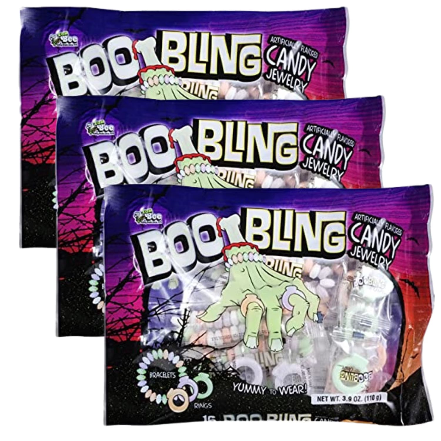 Halloween Boo Bling Candy Jewelry 110g * 30 Pack