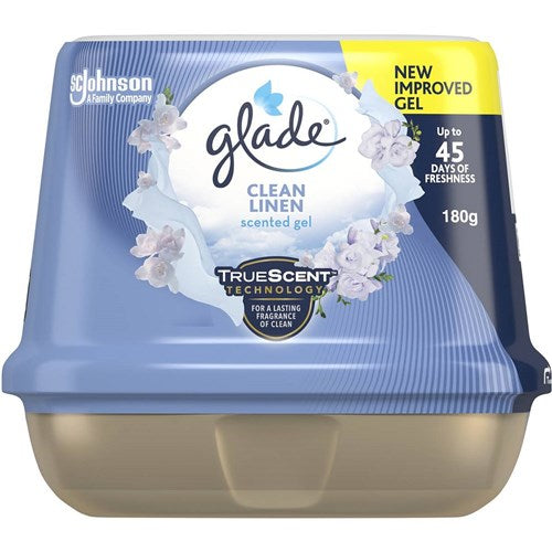 GLADE 180g AIR FRESHENER SCENTED GEL CLEAN LINEN
