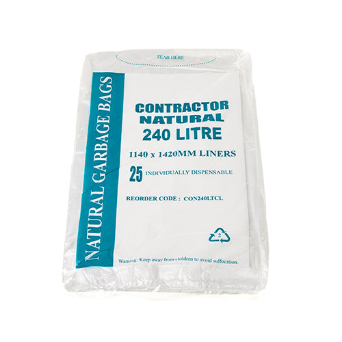 Contractor Bin Liner Star Seal Natural 240LT