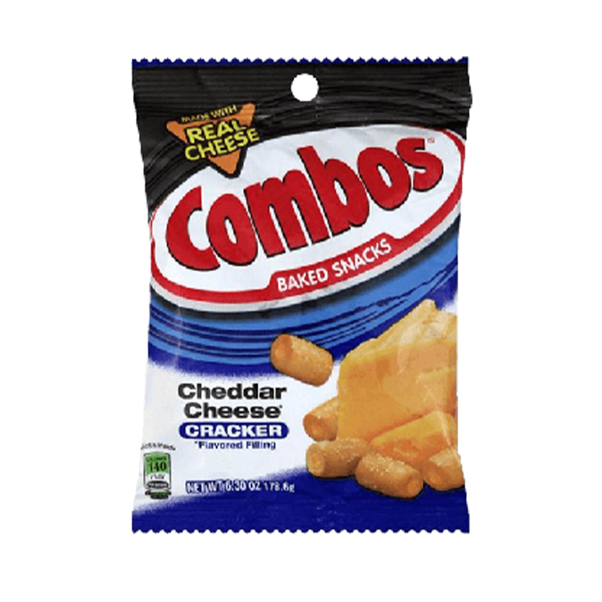 Combos Cheddar Cheese Cracker Baked Snacks 178g * 12 Pack