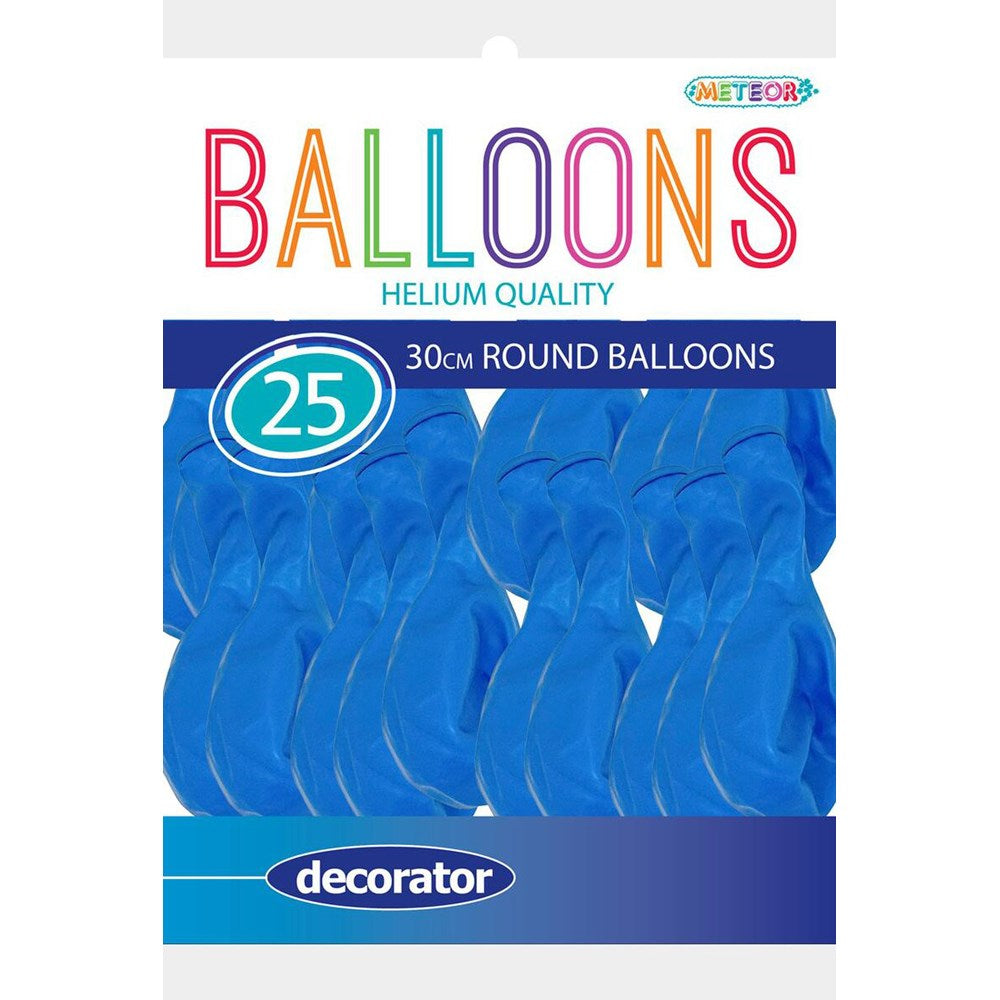 Meteor Party - Balloons 30cm Helium Quality 25pc Deco Light Blue