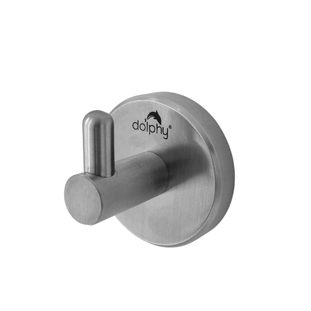 Dolphy Single Robe Hook Silver