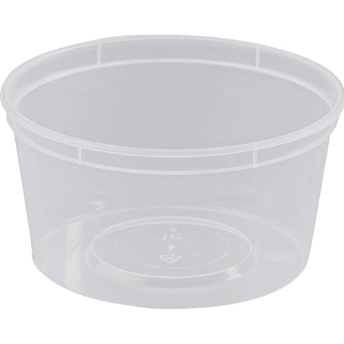 Awesome - Round Plastic Food Containers Natural - 440ml - 50pcs