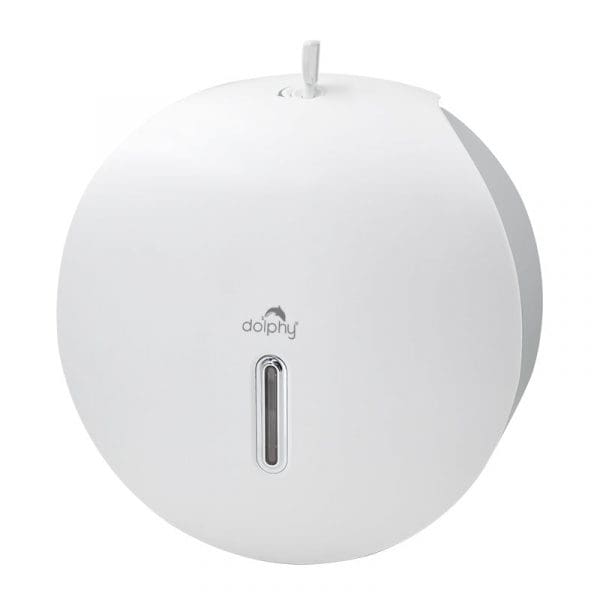 Dolphy Plaza Jumbo Toilet Roll Dispenser White