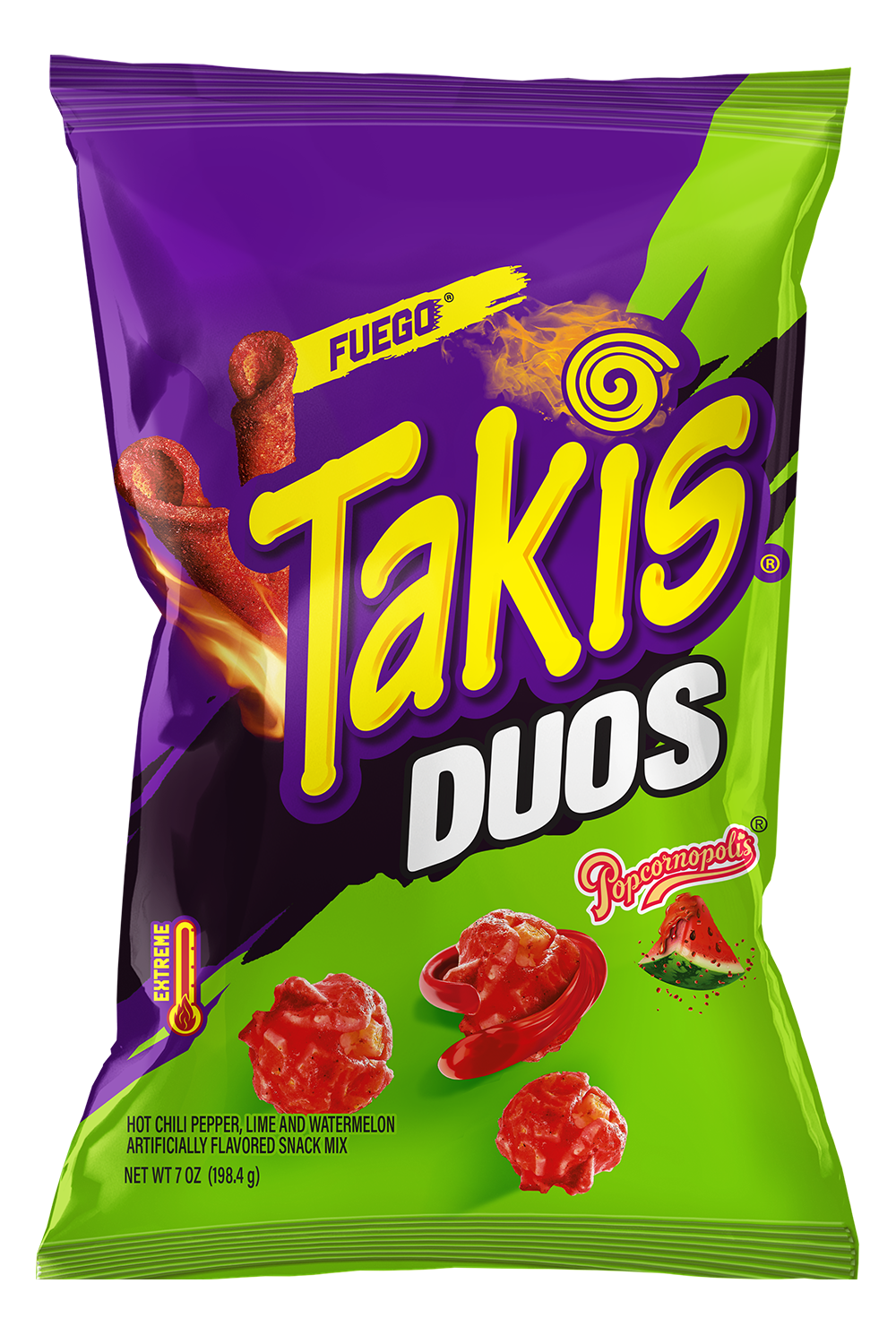 Barcel Takis - Duo - Hot Chilli Pepper Lime & Watermelon Popcorn 86g x 20 Pack