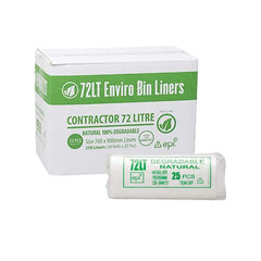 Enviro - Gabage Bags - Degradable Bin Liners - 72L 25Bags