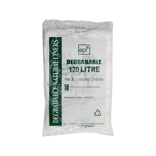 Degradable Bin Liner EPI Natural 120LT