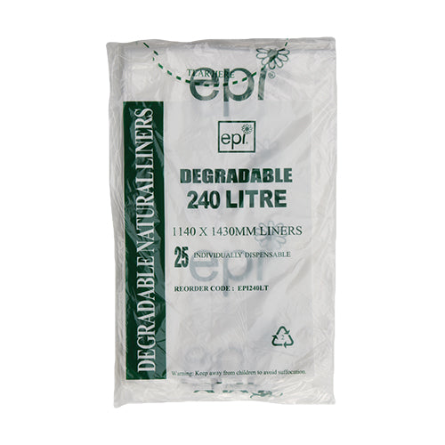 Degradable Bin Liner EPI Natural 240LT