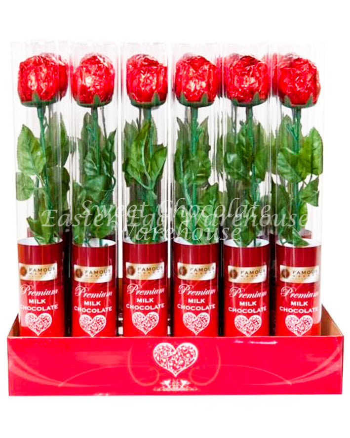 Famous Makers Milk Chocolate Rose Cylinder 18g * 24 Pack