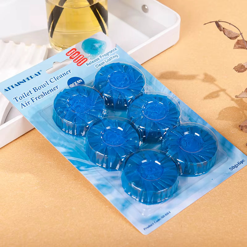 clean fresh - 6pk Toilet Tablets Power Blue Series