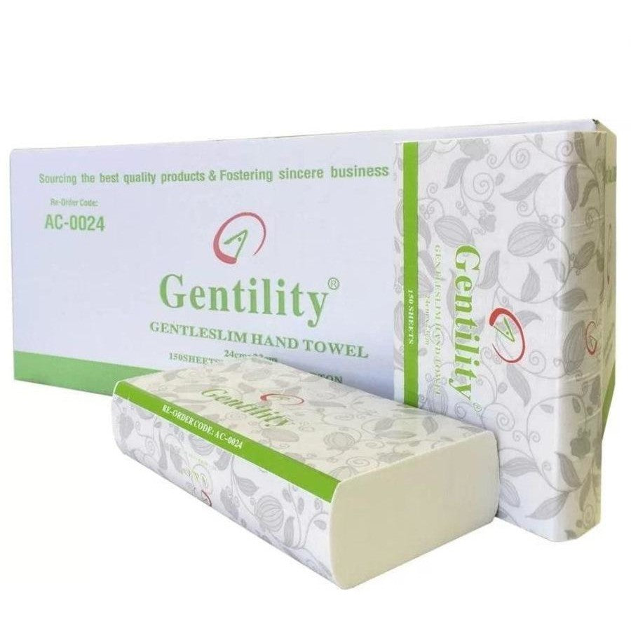 Gentility Ultra Slim Hand Towel 150 Sheets 16pk