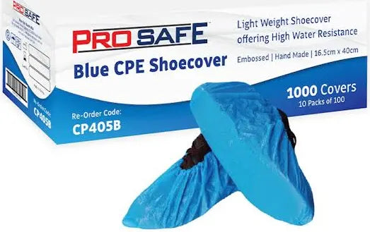 ProSafe - White CPE Shoe Cover 15x36cm 100pcs