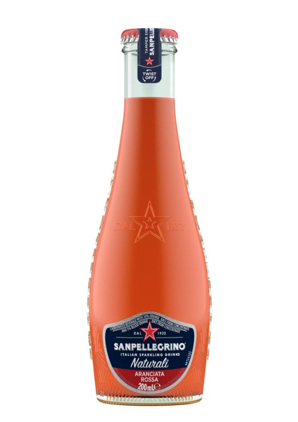 San Pellegrino - Glass Bottles - Aranciata Rossa 200ml x 24 Pack