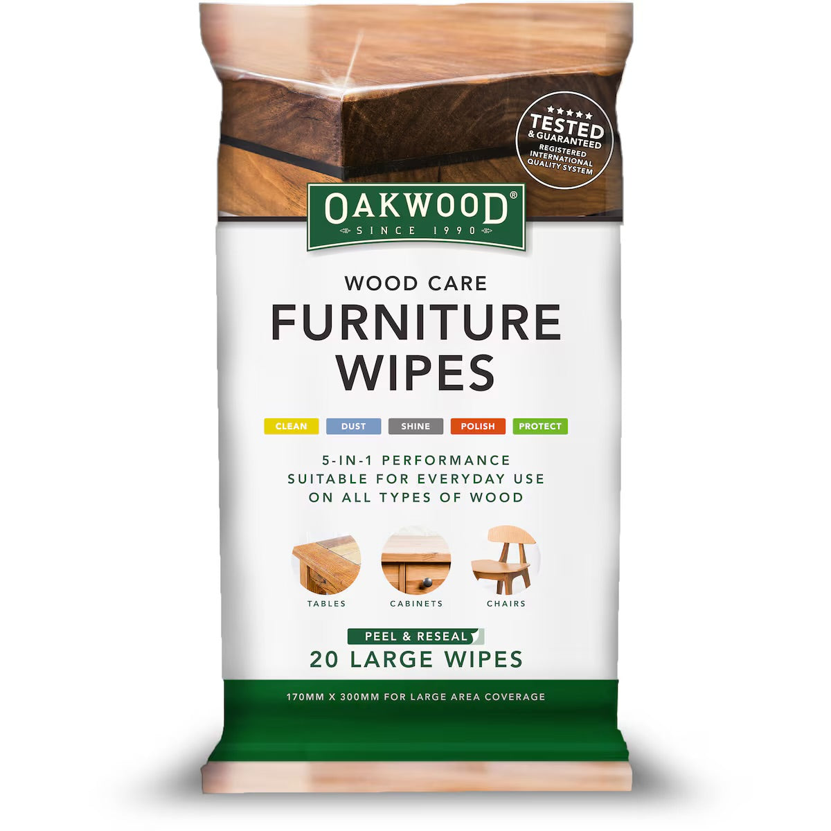 Bundle Oakwood Furniture Wipes 7x20pcs