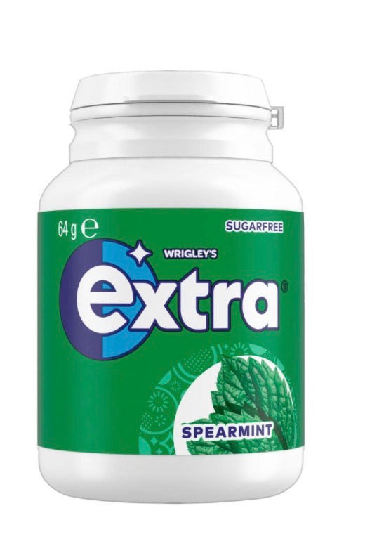 Wrigley's - Extra - Spearmint Chewing Gum Bottle 64g x 6 Pack