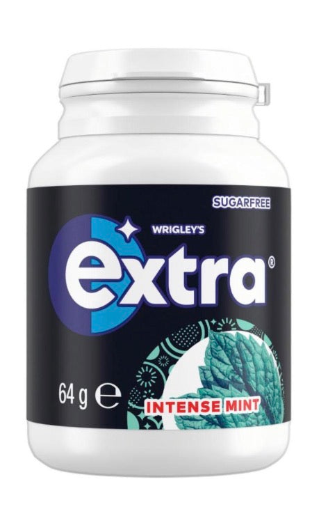 Wrigley's - Extra - Intense Mint Chewing Gum Bottle 64g x 6 Pack