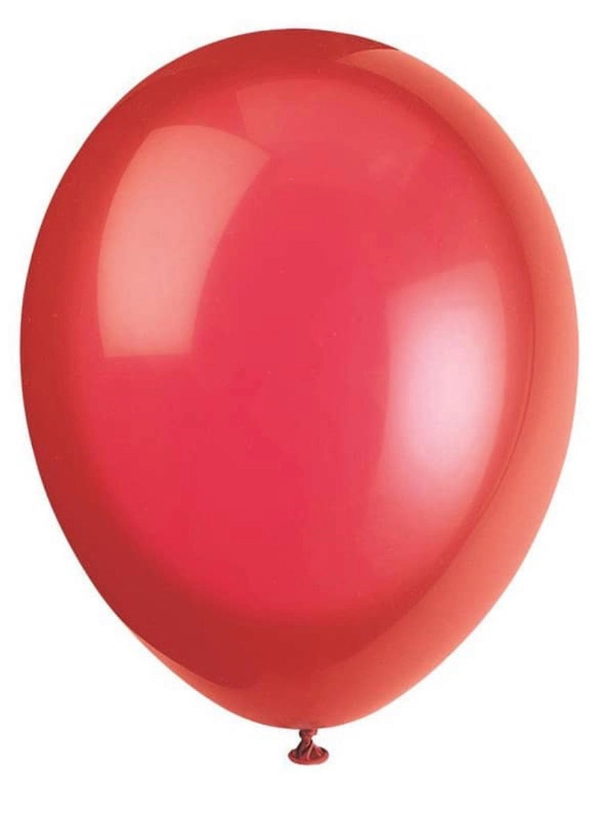 Unique Party - Balloons Scarlet Red 12'' 30.4cm 10pk