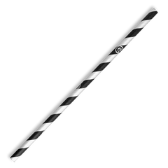 Biopak 6mm Regular Black Stripe BioStraw 2500pcs