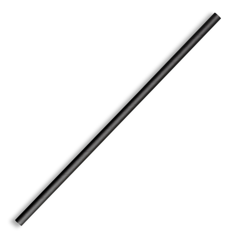 Biopak 6mm Regular Black BioStraw 2500pcs