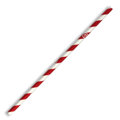 Biopak 6mm Regular Red Stripe BioStraw 2500pcs