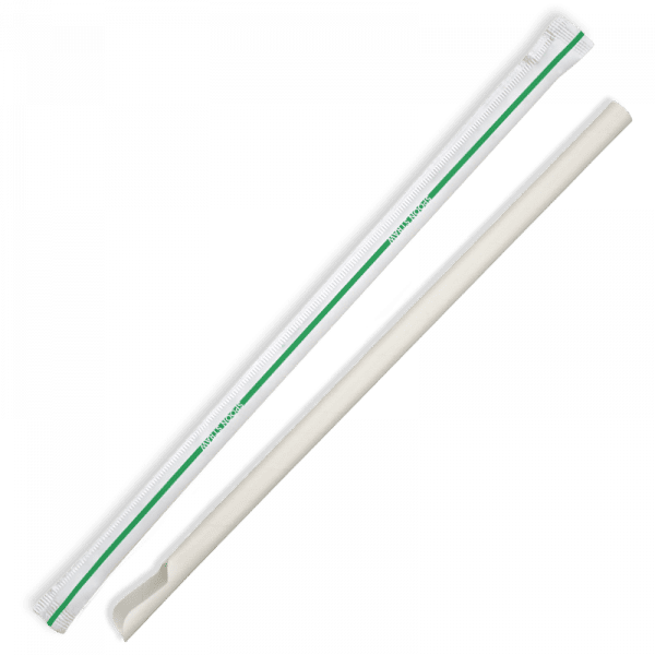 Biopak 8mm Individually Wrapped Spoon Straw 3000pcs