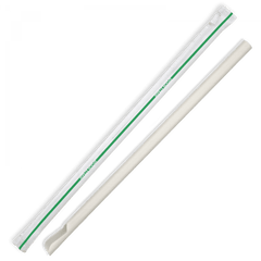 Biopak 8mm Individually Wrapped Spoon Straw 3000pcs