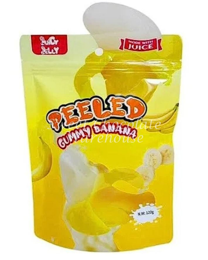 JUICY JELLY PEELED GUMMY BANANA 120 g x 12