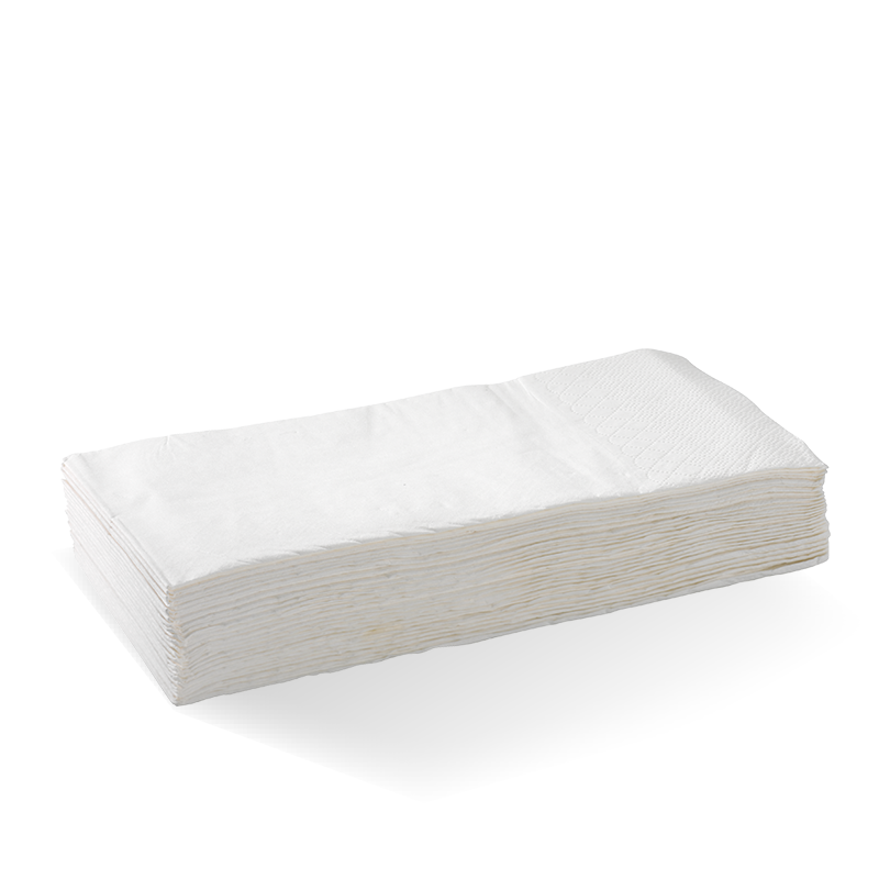 Biopak 2 Ply 1/8 Fold White Dinner BioNapkin 1000pcs
