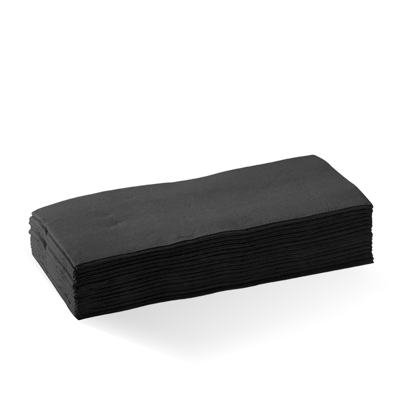 Biopak 2 Ply 1/8 Fold Black BioNapkin 1000pcs