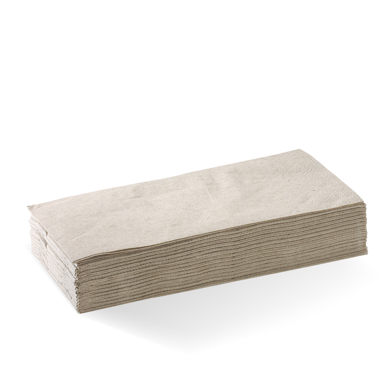 Biopak 2 Ply 1/8 Fold Natural Quilted Dinner BioNapkin 1000pcs