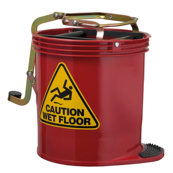 Nab Clean Mop Bucket Heavy Duty 16 Litre Red