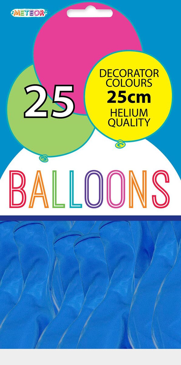 Meteor Party - Balloons 30cm Helium Quality 25pc Sapphire Blue